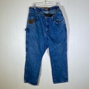Wrangler Riggs workwear lot of 2 denim carpenter jeans Men's Jeans sz 40 x 32